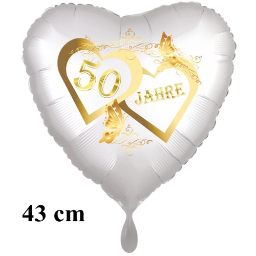 Folienballon mit Helium: 50 Jahre zur Goldenen Hochzeit