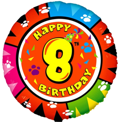 Folienballon-8.-Geburtstag-Happy-Birthday-Animalloon-8-Luftballon-Geschenk-Dekoration-Kindergeburtstag