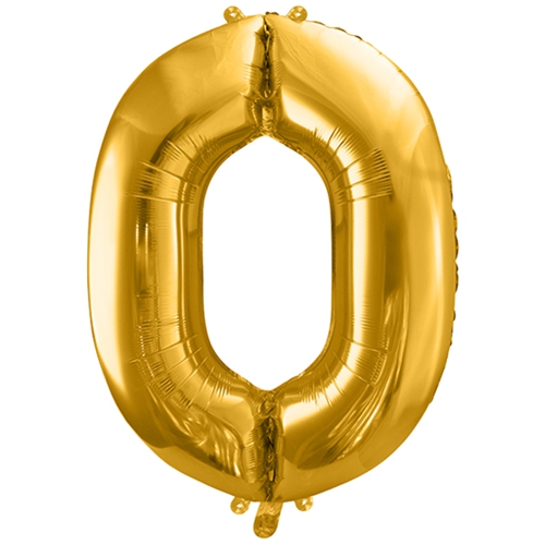 Folienballon-86cm-Zahl-0-Gold-Luftballon-Geschenk-Geburtstag-Jubilaeum-Firmenveranstaltung