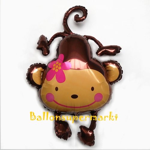 Folienballon-Affe-Monkey-Love-Luftballon-Partydekoration-Geschenk-Geburtstag