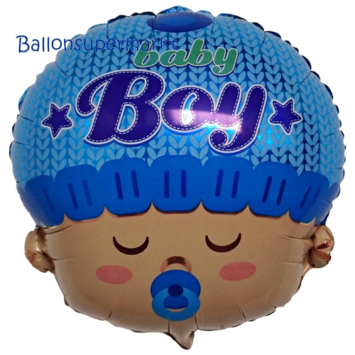 Folienballon-Baby-Boy-Kopf-Luftballon-zur-Geburt-Babyparty-Taufe-Junge