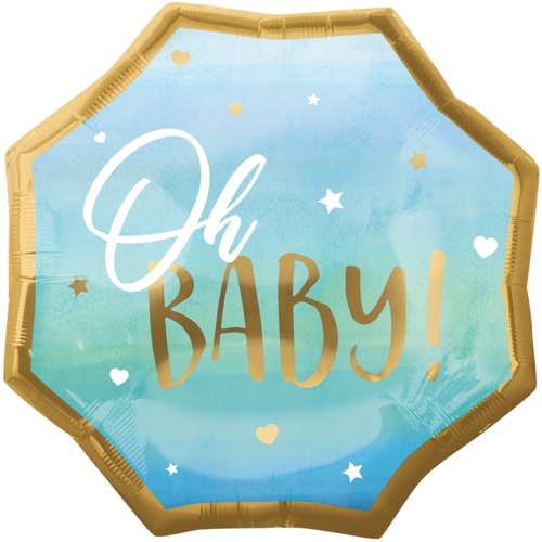 Folienballon-Blue-Baby-Boy-Jumbo-Luftballon-zur-Geburt-Babyparty-Taufe-Junge-Boy