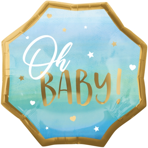 Folienballon-Blue-Baby-Boy-Jumbo-Luftballon-zur-Geburt-Babyparty-Taufe-Junge-Boy