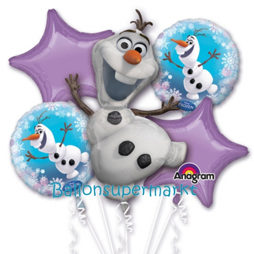 Folienballon-Bouquet-Olaf-Frozen-Eiskoenigin-zum-Kindergeburtstag-5-Luftballons-Geschenk