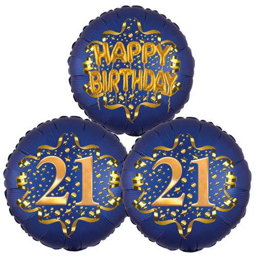 Folienballon-Bouquet-zum-21.-Geburtstag-Satin-Navy-Zahl-21-Happy-Birthday-Luftballons-Geschenk
