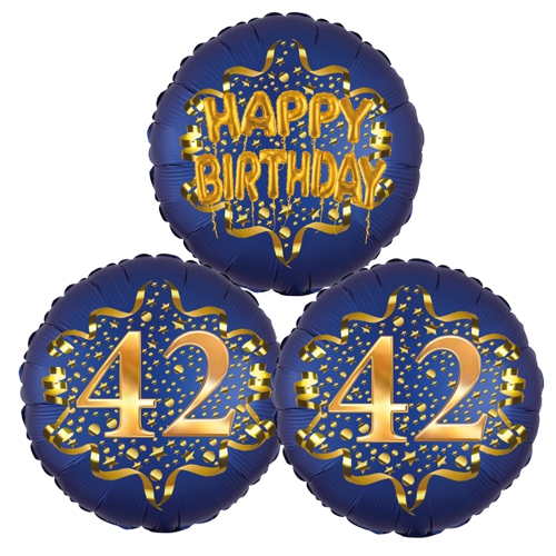 Folienballon-Bouquet-zum-42.-Geburtstag-Satin-Navy-Zahl-42-Happy-Birthday-Luftballons-Geschenk