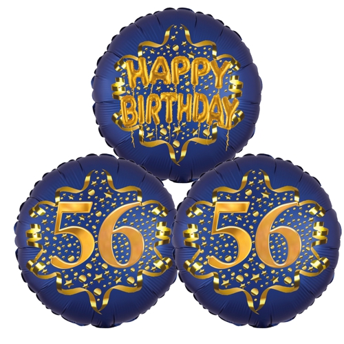 Folienballon-Bouquet-zum-56.-Geburtstag-Satin-Navy-Zahl-56-Happy-Birthday-Luftballons-Geschenk