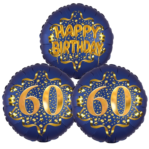 Folienballon-Bouquet-zum-60.-Geburtstag-Satin-Navy-Zahl-60-Happy-Birthday-Luftballons-Geschenk