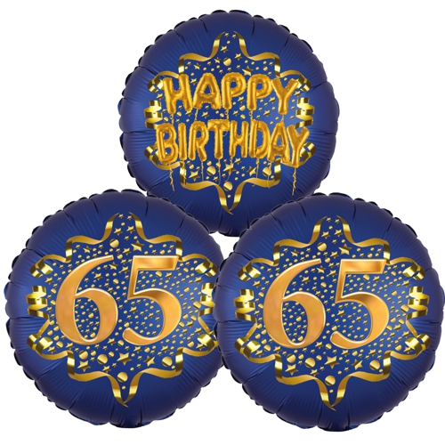 Folienballon-Bouquet-zum-65.-Geburtstag-Satin-Navy-Zahl-65-Happy-Birthday-Luftballons-Geschenk