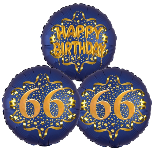 Folienballon-Bouquet-zum-66.-Geburtstag-Satin-Navy-Zahl-66-Happy-Birthday-Luftballons-Geschenk