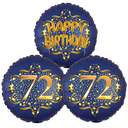 Folienballon-Bouquet-zum-72.-Geburtstag-Satin-Navy-Zahl-72-Happy-Birthday-Luftballons-Geschenk