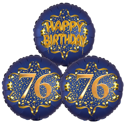 Folienballon-Bouquet-zum-76.-Geburtstag-Satin-Navy-Zahl-76-Happy-Birthday-Luftballons-Geschenk