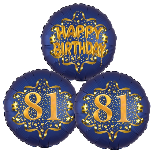 Folienballon-Bouquet-zum-81.-Geburtstag-Satin-Navy-Zahl-81-Happy-Birthday-Luftballons-Geschenk