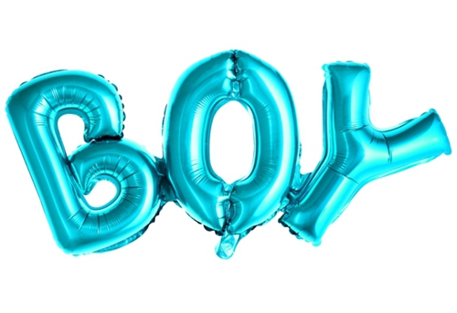 Folienballon-Boy-Schriftzug-hellblau-Geschenk-Geburt-Taufe-Babyparty-Junge-Dekoration-Luftfuellung