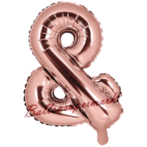 Folienballon-Buchstabe-35-cm-&-Rosegold-Luftballon-Geschenk-Hochzeit-Geburtstag-Jubilaeum-Firmenveranstaltung