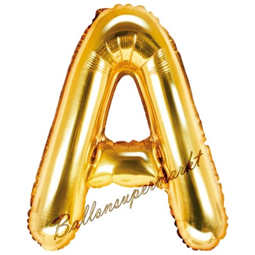 Folienballon-Buchstabe-35-cm-A-Gold-Luftballon-Geschenk-Geburtstag-Hochzeit-Firmenveranstaltung