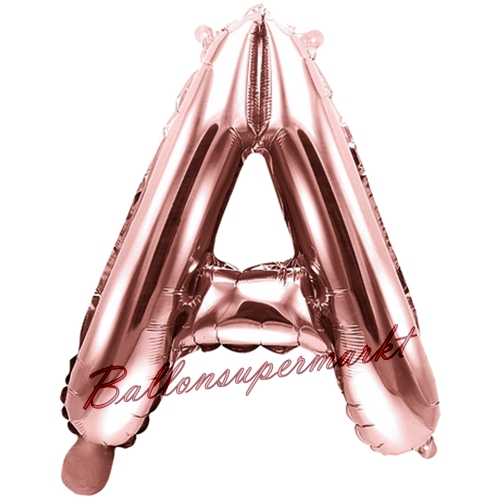 Folienballon-Buchstabe-35-cm-A-Rosegold-Luftballon-Geschenk-Hochzeit-Geburtstag-Jubilaeum-Firmenveranstaltung