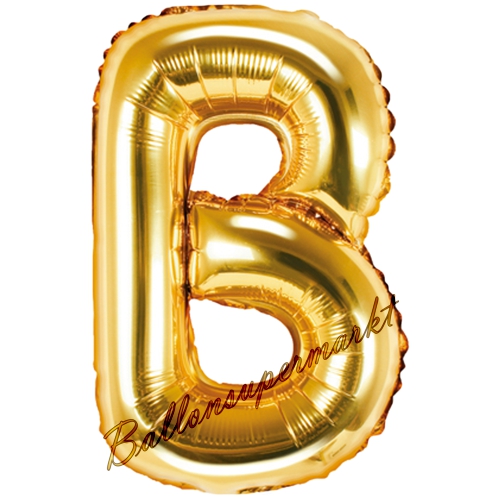Folienballon-Buchstabe-35-cm-B-Gold-Luftballon-Geschenk-Geburtstag-Hochzeit-Firmenveranstaltung