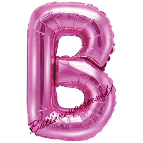 Folienballon-Buchstabe-35-cm-B-Pink-Luftballon-Geschenk-Geburtstag-Hochzeit-Firmenveranstaltung
