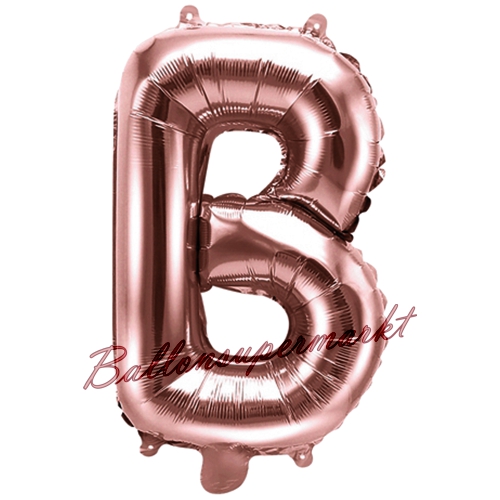 Folienballon-Buchstabe-35-cm-B-Rosegold-Luftballon-Geschenk-Hochzeit-Geburtstag-Jubilaeum-Firmenveranstaltung