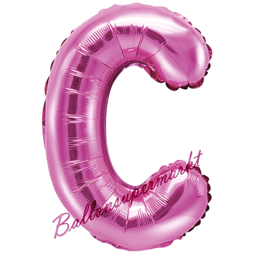 Folienballon-Buchstabe-35-cm-C-Pink-Luftballon-Geschenk-Geburtstag-Hochzeit-Firmenveranstaltung