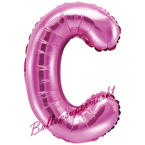 Folienballon-Buchstabe-35-cm-C-Pink-Luftballon-Geschenk-Geburtstag-Hochzeit-Firmenveranstaltung