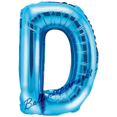 Folienballon-Buchstabe-35-cm-D-Blau-Luftballon-Geschenk-Geburtstag-Hochzeit-Firmenveranstaltung
