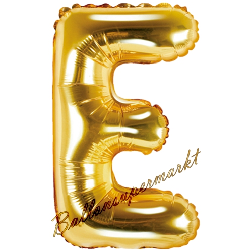 Folienballon-Buchstabe-35-cm-E-Gold-Luftballon-Geschenk-Geburtstag-Hochzeit-Firmenveranstaltung