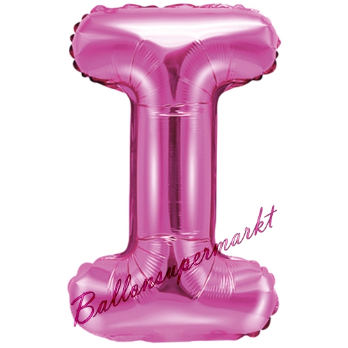 Folienballon-Buchstabe-35-cm-I-Pink-Luftballon-Geschenk-Geburtstag-Hochzeit-Firmenveranstaltung