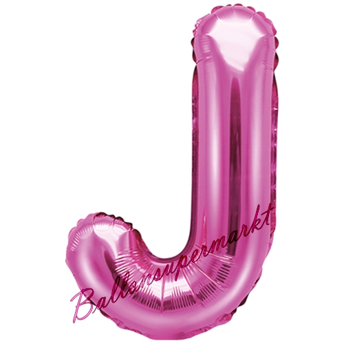 Folienballon-Buchstabe-35-cm-J-Pink-Luftballon-Geschenk-Geburtstag-Hochzeit-Firmenveranstaltung