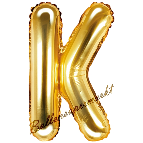 Folienballon-Buchstabe-35-cm-K-Gold-Luftballon-Geschenk-Geburtstag-Hochzeit-Firmenveranstaltung