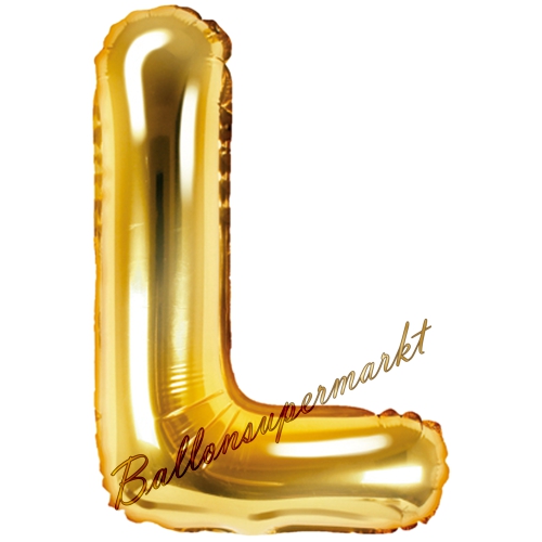 Folienballon-Buchstabe-35-cm-L-Gold-Luftballon-Geschenk-Geburtstag-Hochzeit-Firmenveranstaltung