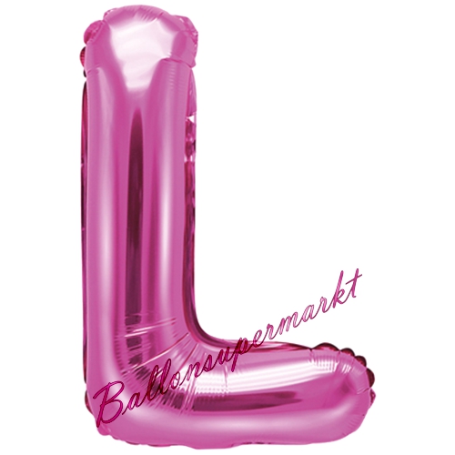 Folienballon-Buchstabe-35-cm-L-Pink-Luftballon-Geschenk-Geburtstag-Hochzeit-Firmenveranstaltung