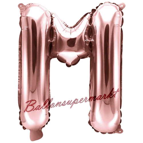 Folienballon-Buchstabe-35-cm-M-Rosegold-Luftballon-Geschenk-Hochzeit-Geburtstag-Jubilaeum-Firmenveranstaltung