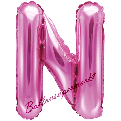 Folienballon-Buchstabe-35-cm-N-Pink-Luftballon-Geschenk-Geburtstag-Hochzeit-Firmenveranstaltung