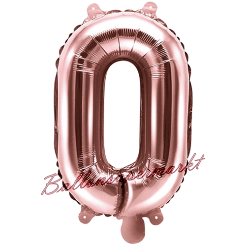 Folienballon-Buchstabe-35-cm-O-Rosegold-Luftballon-Geschenk-Hochzeit-Geburtstag-Jubilaeum-Firmenveranstaltung