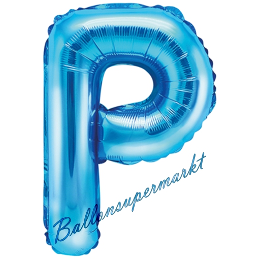 Folienballon-Buchstabe-35-cm-P-Blau-Luftballon-Geschenk-Geburtstag-Hochzeit-Firmenveranstaltung
