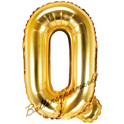 Folienballon-Buchstabe-35-cm-Q-Gold-Luftballon-Geschenk-Geburtstag-Hochzeit-Firmenveranstaltung