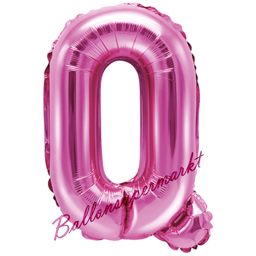 Folienballon-Buchstabe-35-cm-Q-Pink-Luftballon-Geschenk-Geburtstag-Hochzeit-Firmenveranstaltung