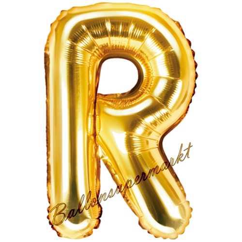 Folienballon-Buchstabe-35-cm-R-Gold-Luftballon-Geschenk-Geburtstag-Hochzeit-Firmenveranstaltung