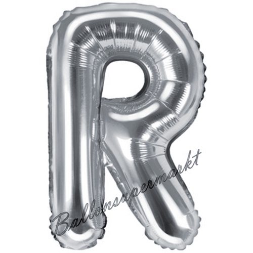 Folienballon-Buchstabe-35-cm-R-Silber-Luftballon-Geschenk-Geburtstag-Hochzeit-Firmenveranstaltung