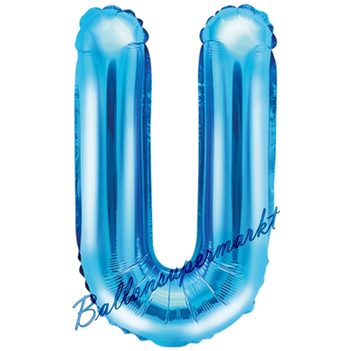 Folienballon-Buchstabe-35-cm-U-Blau-Luftballon-Geschenk-Geburtstag-Hochzeit-Firmenveranstaltung