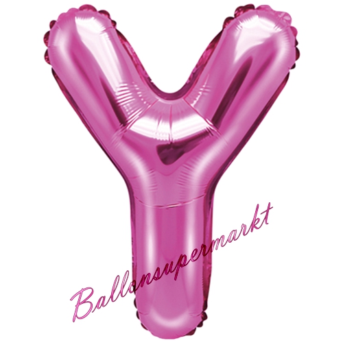 Folienballon-Buchstabe-35-cm-Y-Pink-Luftballon-Geschenk-Geburtstag-Hochzeit-Firmenveranstaltung