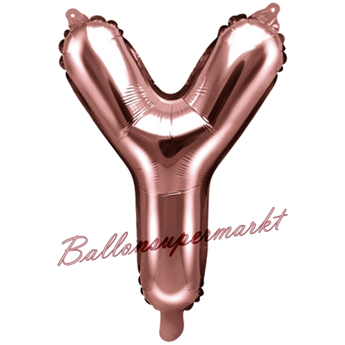 Folienballon-Buchstabe-35-cm-Y-Rosegold-Luftballon-Geschenk-Hochzeit-Geburtstag-Jubilaeum-Firmenveranstaltung