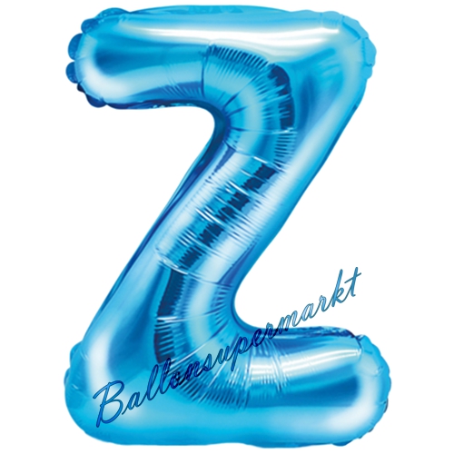 Folienballon-Buchstabe-35-cm-Z-Blau-Luftballon-Geschenk-Geburtstag-Hochzeit-Firmenveranstaltung