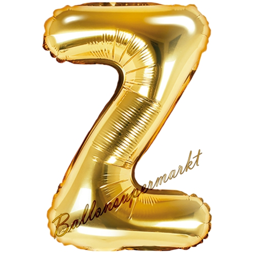 Folienballon-Buchstabe-35-cm-Z-Gold-Luftballon-Geschenk-Geburtstag-Hochzeit-Firmenveranstaltung