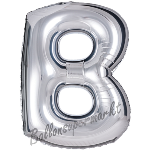 Folienballon-Buchstabe-B-Silber-Luftballon-Geschenk-Hochzeit-Geburtstag-Jubilaeum-Firmenveranstaltung