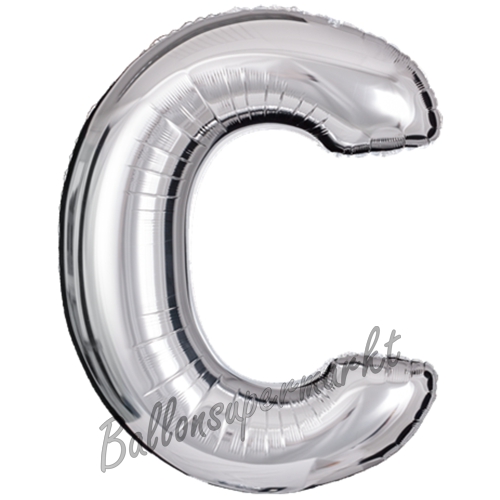 Folienballon-Buchstabe-C-Silber-Luftballon-Geschenk-Hochzeit-Geburtstag-Jubilaeum-Firmenveranstaltung