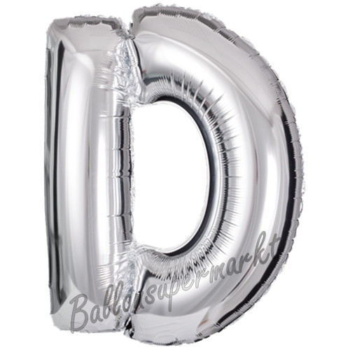 Folienballon-Buchstabe-D-Silber-Luftballon-Geschenk-Hochzeit-Geburtstag-Jubilaeum-Firmenveranstaltung