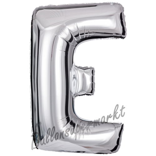 Folienballon-Buchstabe-E-Silber-Luftballon-Geschenk-Hochzeit-Geburtstag-Jubilaeum-Firmenveranstaltung